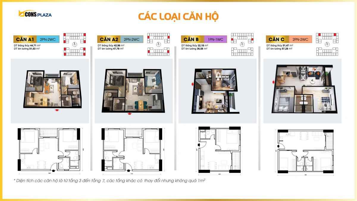 Giá cho thuê căn hộ Bcons Plaza