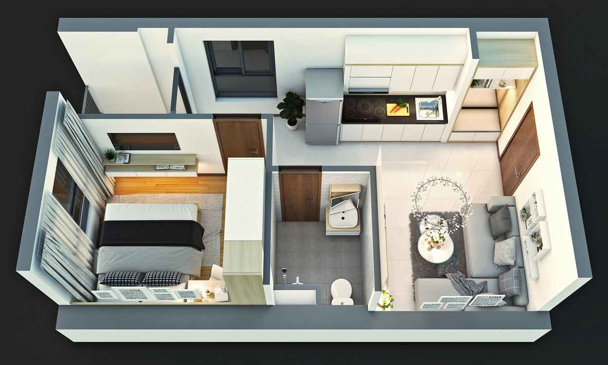 Layout chung cư Bcons Miền đông 