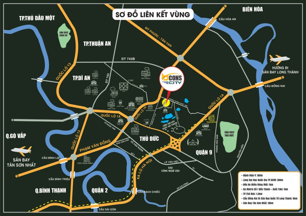 vị trí bcons city