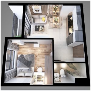 Chuyển Nhượng Gấp 1 Phòng Ngủ Bcons Plaza 36m View Đẹp Tầng Trung